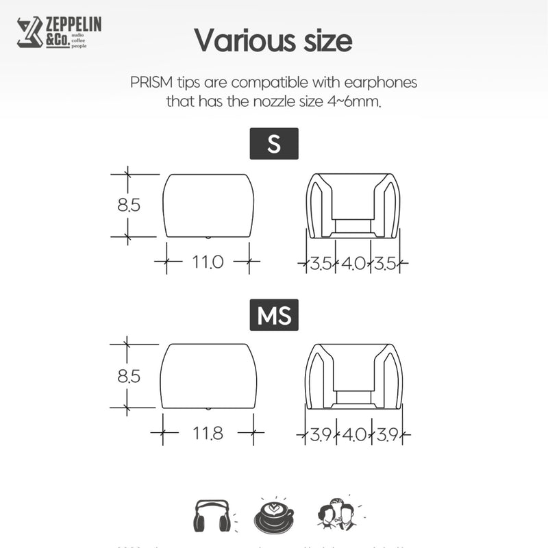 Divinus Prism Wide Bore LSR Eartips (2-Pair Pack)