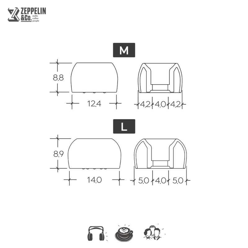 Divinus Prism Wide Bore LSR Eartips (2-Pair Pack)