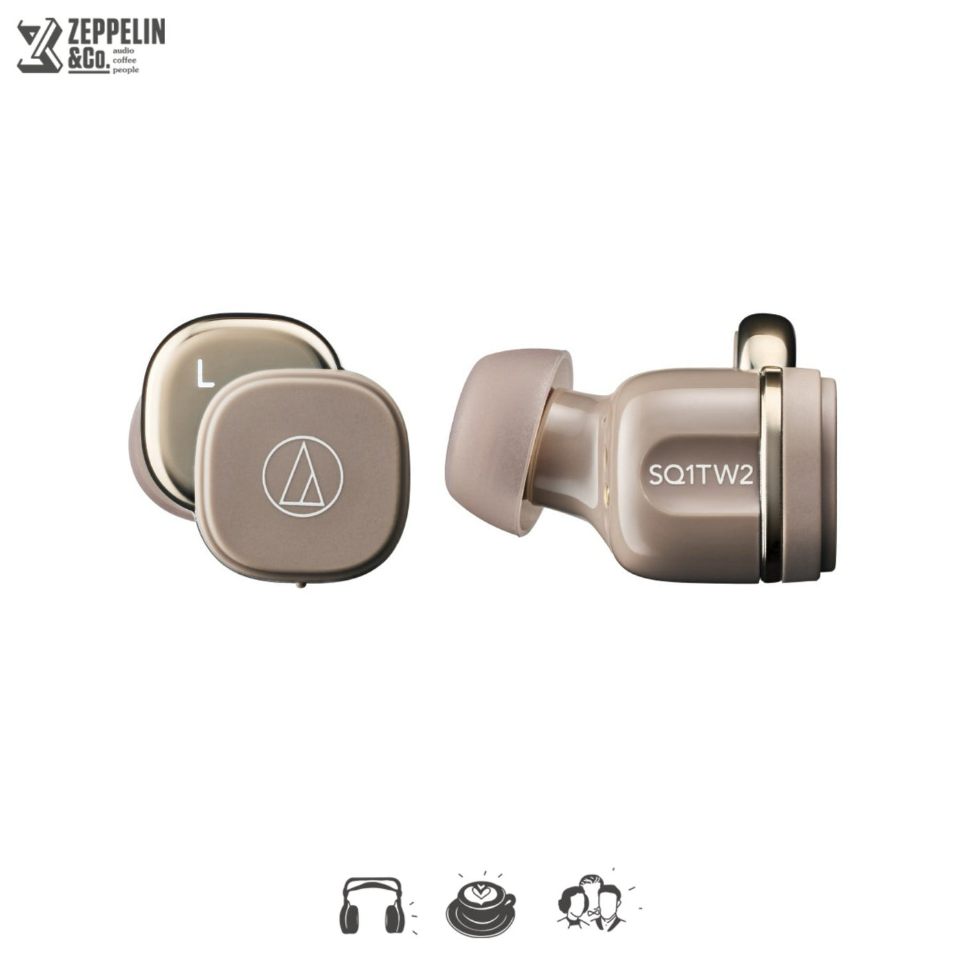 audio-technica ATH-SQ1TW2 限定カラー　アンバーブラウン ATH-SQ1TW2 BW/GY｜イヤホン：完全ワイヤレスイヤホン