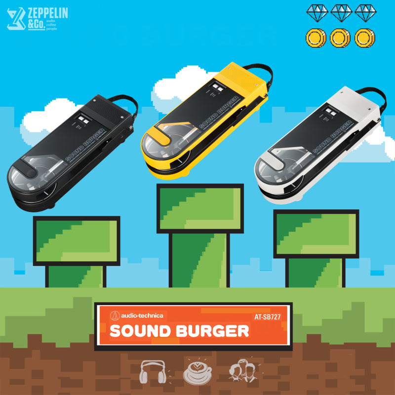 Audio-Technica AT-SB727 YL Sound Burger Giallo Bluetooth Giradischi Giradischi Audio-Technica AT-SB727 YL Sound Burger Giallo Bluetooth Giradischi Giradischi