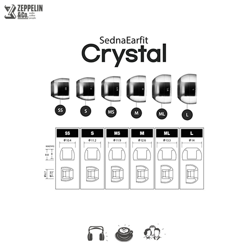 Azla SednaEarfit Crystal Eartips Standard – Zeppelin  Co
