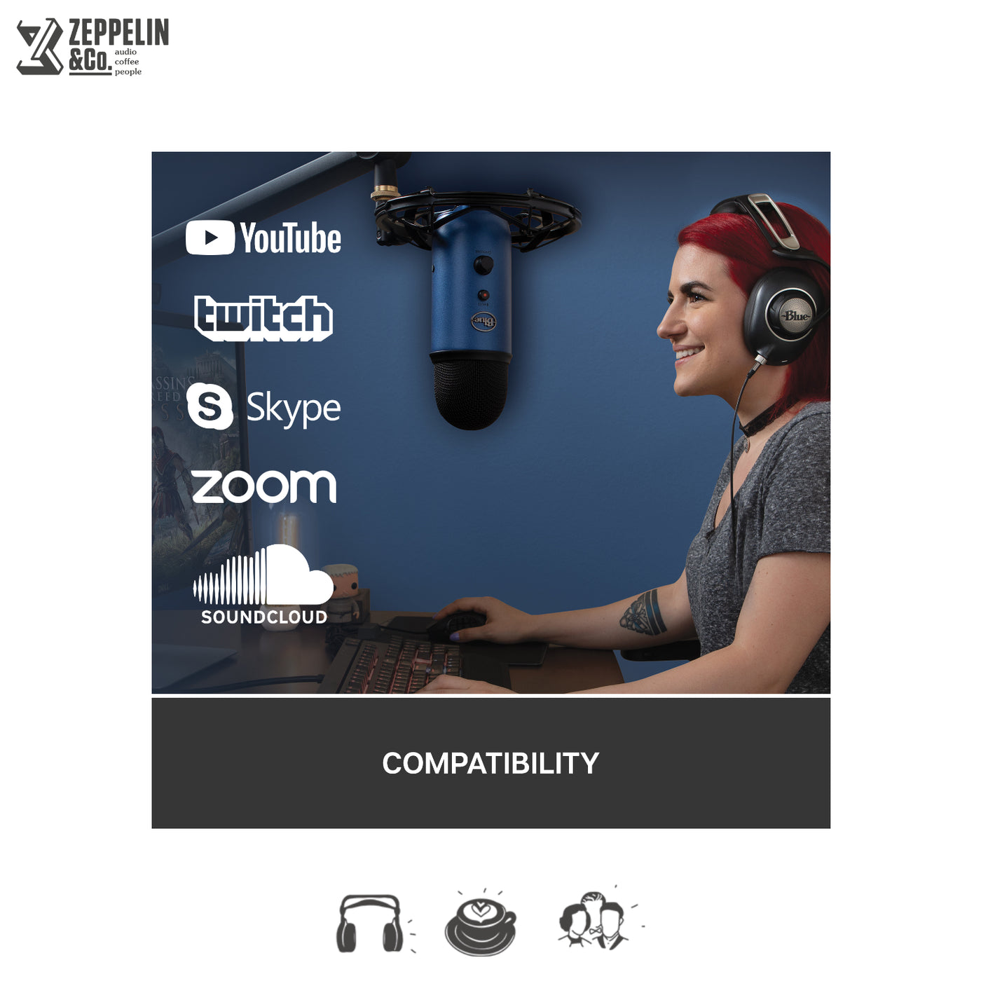 Blue Yeti USB Microphone – Zeppelin & Co Blue Yeti USB Microphone – Zeppelin & Co
